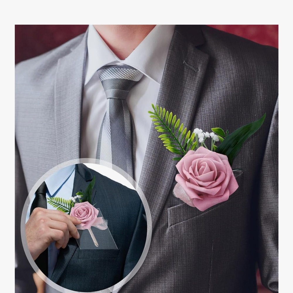 Plastic Clear Boutonniere Coat Pocket Sleeve 15 Count